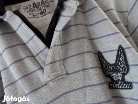 Zara ffi. galléros rövid ujjú póló L