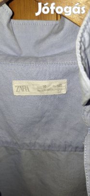 Zara hosszú ujjú halvány kék ing 140