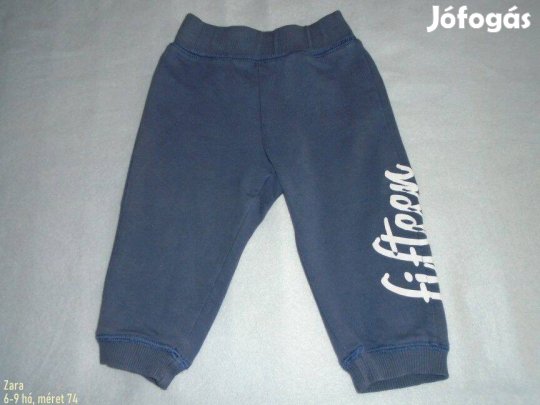 Zara kék színű jogger nadrág 6-9 hó (méret 74)