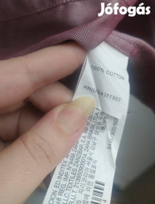 Zara man Lila férfi ing pót gombokkal 