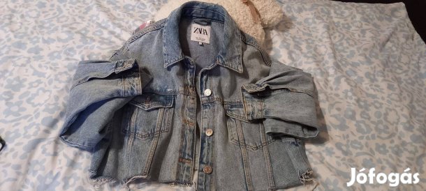 Zara női rövid farmer dzseki oversize