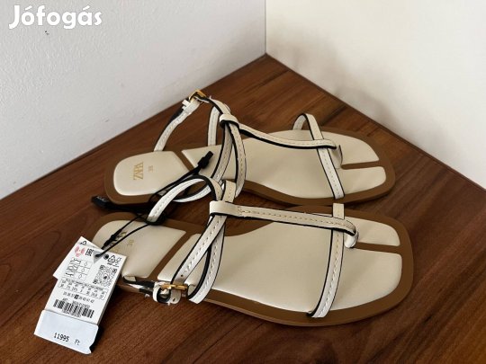 Zara női szandál bézs papucs 38 cipő Új