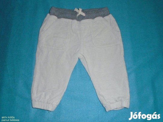 Zara pamut béléses nadrág 9-12 hó (méret 74 / 80)