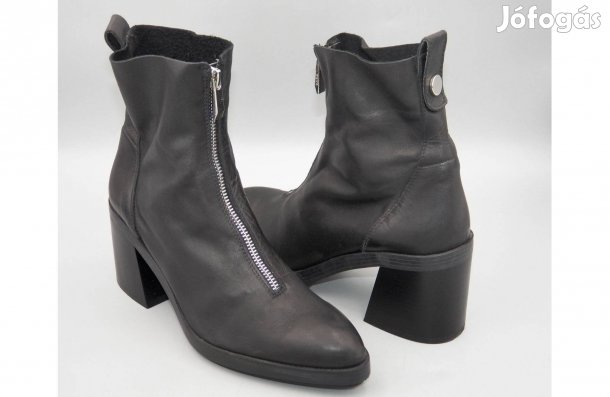 Zara valódi bőr magassarkú bokacsizma, 38 -as