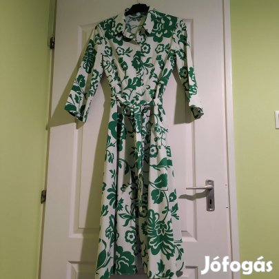Zara zöld virágos női ruha M