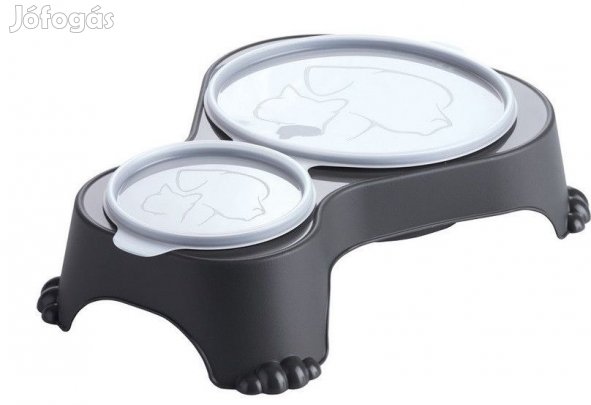 Zárható 1 L-es etető és 0.28 L-es itató tál