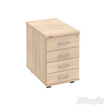 Zárható 4 fiókos irodai konténer K34CN akác