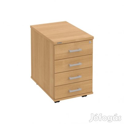 Zárható 4 fiókos irodai konténer K34CN tölgy