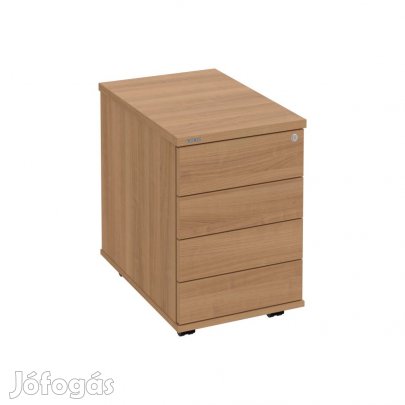 Zárható 4 fiókos irodai konténer K34CPTON meggy