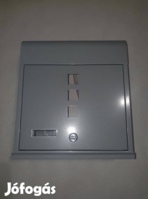 Zárható postaláda újságtartóval, névtáblával falra, kerítésre szerelhe