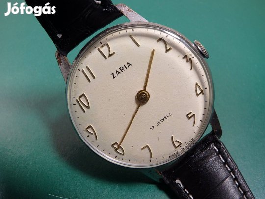 Zarja Zaria Retro Férfi Régi Karóra Orosz Szovjet Kézihúzós 15 Köves