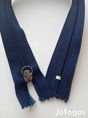 Zárt kék cipzárak, újak, különböző méretben