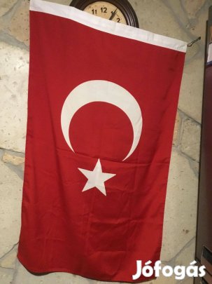 Zászló, szurkolói, török, textil, új