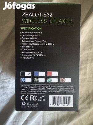 Zealot s32 Bluetooth hangfal
