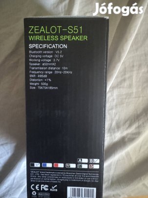 Zealot s51 Bluetooth hangfal