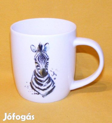 Zebrás porcelán bögre