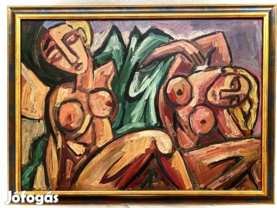 Zemplényi Magda - "Absztrakt akt" festménye