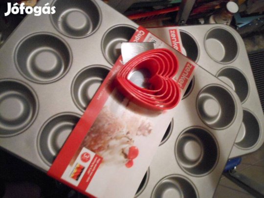 Zencer fánk és muffinsütő új a finom sütik elkészítéséhez szívformával