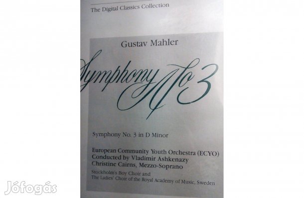Zenei cd Mahler 3. szimfónia zene dupla 2 lemezes