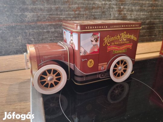 Zenélő felhízható fém doboz old timer