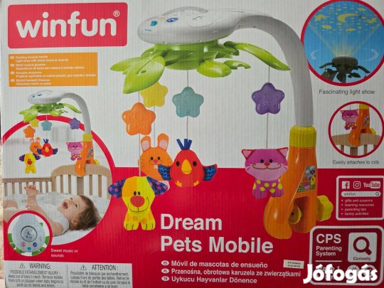 Zenélő-forgó játék kiságyra