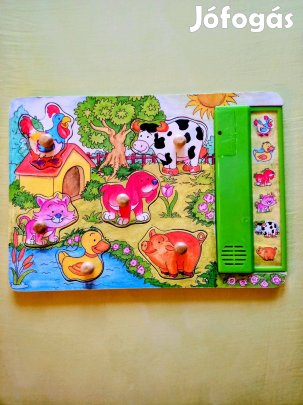 Zenélő hangpuzle játék kicsiknek , 21.5X30.5 cm