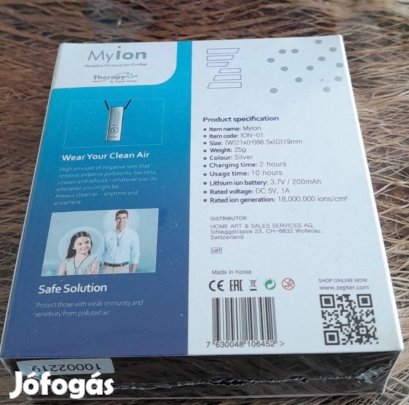 Zepter Bioptron myion hordozható légtisztító / személyi légtisztító