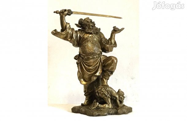 Zhong Kui, a démonölő bronz szobra