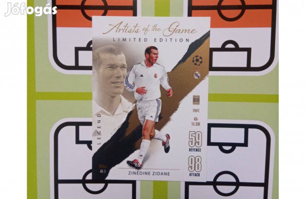 Zinedine Zidane (Real Madrid) Artists of the Game Limited kártya