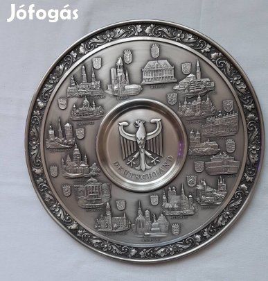 Zinn-Becker dísztál Németországból