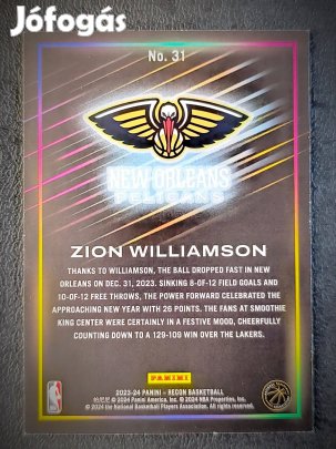 Zion Williamson kosaras kártya