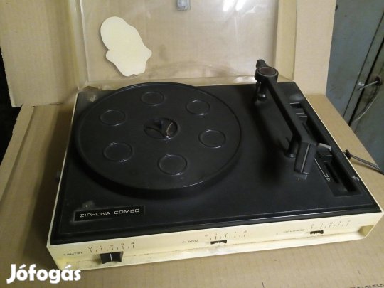 Ziphona Combo 523, retro lemezjátszó + hangszórók