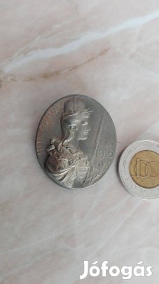 Zita Királyné Koronázási 1916-os eredeti jelvény ritka db