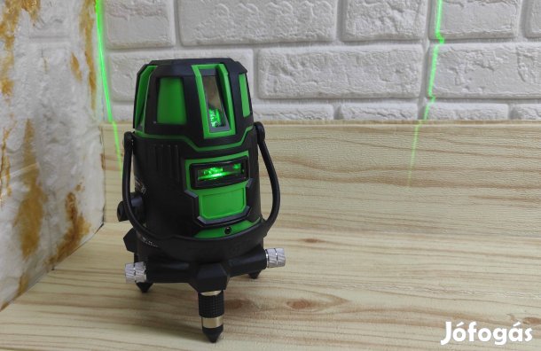 Zöld 360 fokos 5 soros automata, forgó, kereszt lézersugaras szintező
