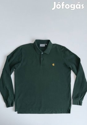 Zöld Carhartt Chase long sleeve polo shirt