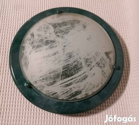 Zöld Márványos Üveg Lapos Beltéri Mennyezeti / Fali Modern Lámpabúra