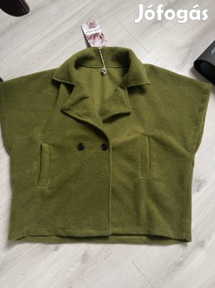 Zöld Xxl kabát es pisztácia mellény