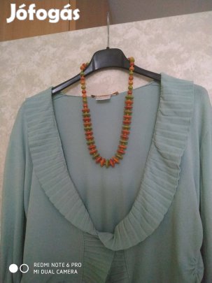 Zöld, barna színű bizsu nyaklánc