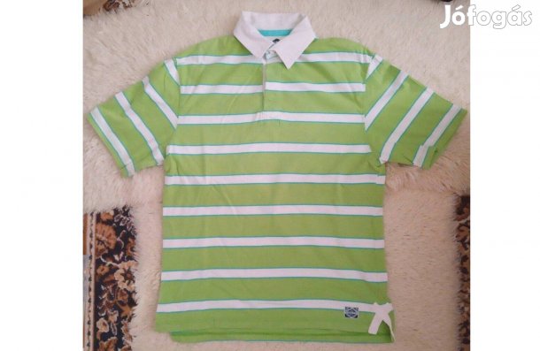 Zöld, fehér csíkos Weird Fish férfi póló L-es méretű eladó Debrecenben