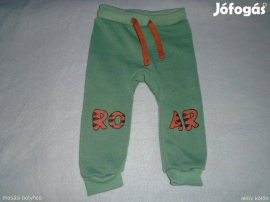 Zöld aktív kötős jogger nadrág 12-18 hó (méret 86)