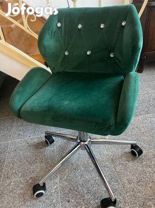 Zöld bársony forgószék eladó