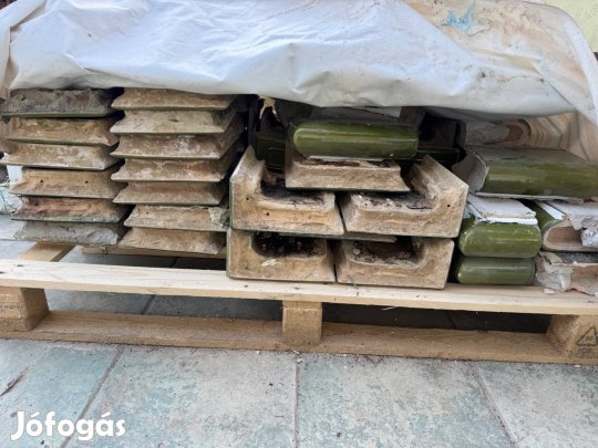 Zöld cserépkandalló/cserépkályha