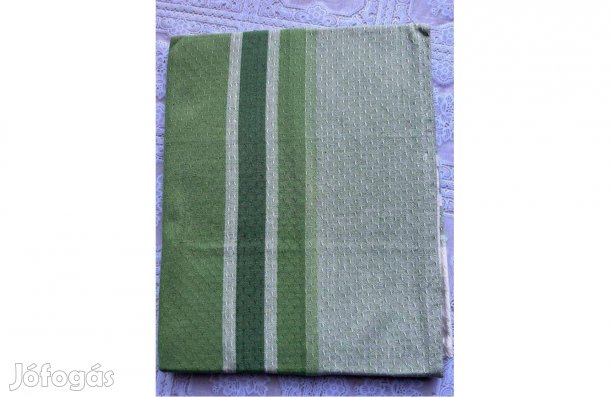 Zöld csikos terítő 80x80 cm
