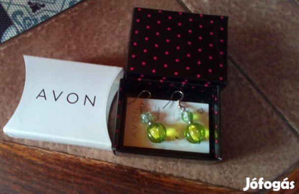 Zöld elegáns fülbevaló 5 cm hosszú - Új