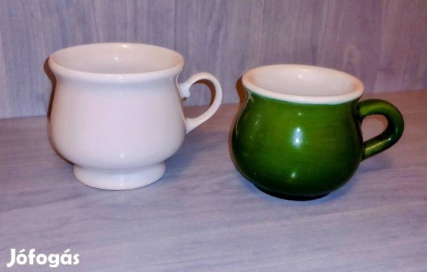 Zöld és fehér pocakos bögre egyben most olcsóbb 1800,-Ft