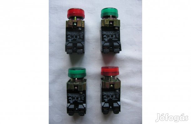 Zöld és piros jelzőlámpa trafóval egybeépített