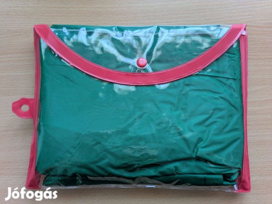 Zöld esőköpeny poncsó