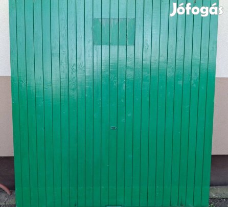 Zöld garázskapu jó állapotban eladó