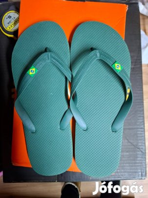 Zöld masszív férfi papucs 27.5cm /új!