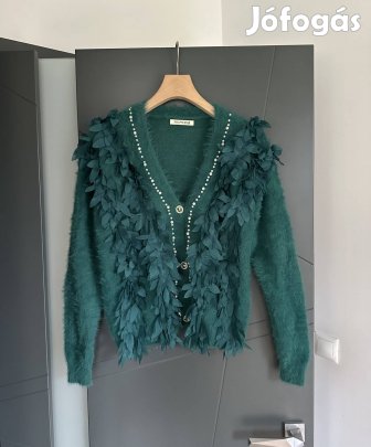 Zöld női alkalmi kardigán